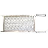 Kit Grelha Moeda Inox Com Suporte De Churrasqueira 5 Niveis Até 60cm Largura -45cm Larg X 40 Prof-