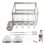 Kit Grill Inox Gira 4 Espetos