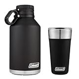 Kit Growler E Copo Térmico Com Tampa 600ml Preto Coleman
