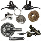 Kit Grupo Bike 21v Câmbio Pedivela Rapid Fire Cambio Shimano