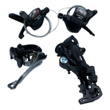 Kit Grupo Bike 8v Câmbio Tras diant Alavancas Rapid fire Mtb