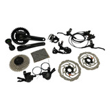 Kit Grupo Shimano Alivio M3100 2x9v 18v C Freio Mt200 Disco