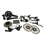 Kit Grupo Shimano Alivio M3100 2x9v 18v Completo C Freios