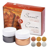 Kit Guache Nevskaya Sonnet 6c metalicas 20ml 1401