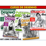 Kit Guia Curso Básico De Desenho Seleção Com 5 Revistas
