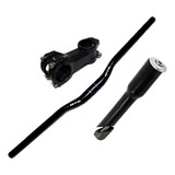 Kit Guidão Bike Gts Mesa 80mm Aluminio 31 8mm Adaptador