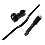 Kit Guidão Bike Gts Mesa 80mm Aluminio 31 8mm Adaptador