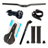 Kit Guidão Dh Suporte Mesa Canote Selim Bicicleta 29 Banco