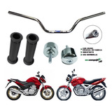 Kit Guidão peso Cromado manopla Moto Honda Cbx Twister 250