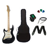 Kit Guitarra Canhota Strato