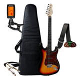Kit Guitarra Giannini Elétrica Stratocaster G100