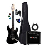 Kit Guitarra Giannini Stratocaster G101 Preto
