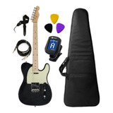 Kit Guitarra Michael Telecaster Gm385 Preta+bag+correia+cabo