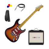 Kit Guitarra Stratocaster Tg 530 Sunburst