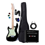 Kit Guitarra Sts100bk Canhoto