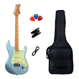 Kit Guitarra Tagima Woodstock Strato Tg 530 Azul Lake Blue