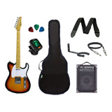 Kit Guitarra Tagima Woodstock Telecaster Tw55 Caixa