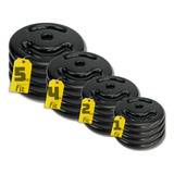 Kit Halter Anilhas 4x 5 4 2 1 Kg Emborrachadas total 48kg