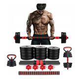 Kit Halteres E Anilhas Kettlebell Ajustáveis Academia 15kg