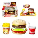 Kit Hambúrguer De Brinquedo Com Copo De Refrigerante E Batatinha Comidinhas Brincadeira De Criança