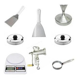 Kit Hambúrguer Gourmet 9 Itens Modelador Espátula Balança