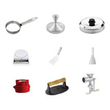 Kit Hambúrguer Gourmet 9 Itens Modelador Espátula Balança