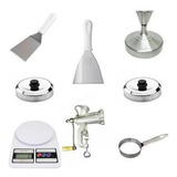 Kit Hambúrguer Gourmet 9 Itens Modelador Espátula Balança