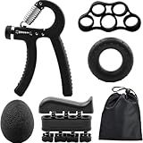 Kit Hand Grip Fortalecedor De Mãos E Dedos Ajustável 5 A 60 Kg Com Equipamentos De Reabilitação Para Punhos E Antebraços Completo Com Bolsa Portátil Vendana