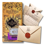 Kit Harry Potter  Mapa Do Maroto   Carta Aceitação Hogwarts
