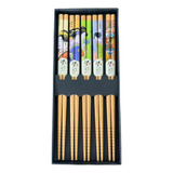 Kit Hashi 5 Pares Gueixas Kyoto Cozinha Oriental Yoi