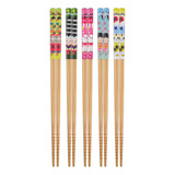 Kit Hashi Madeira Palitinho Japonês Amuleto Japones 5 Pares