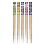 Kit Hashi Madeira Palitinho Japonês Variados Japão 5 Pares