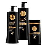 Kit Haskell Cavalo Forte Shampoo Condicionador 1L Máscara 900g