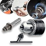 Kit Haste Adaptador SDS Plus Universal Castanhas Reforçado Taladro Parafusadeira Furadeira Martelete Pneumática Broca Mandril Com Chave 1 2 Rosca 1 5 13mm