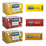 Kit Hellmanns Maionese  Ketchup E Mostarda I Cx 504 De 7g