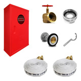 Kit Hidrante Parede 90x60x17cm Completo 2 Mangueiras De 15m