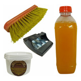 Kit Hidratante De Couro Escova Óleo Mocotó Raspadeira