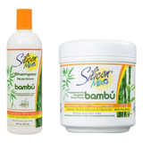Kit Hidratante Shampoo Silicon Mix Bambú 473ml  Máscara 450g