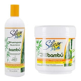 Kit Hidratante Shampoo Silicon Mix Bambú 473ml  Máscara 450g