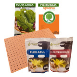 Kit Hidroponia Sementes Peletizadas Espuma Nutrientes 1000l