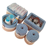 Kit Higiene 5 Pcs De Crochê Em Fio De Malha C Farmacinha