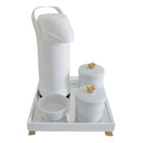 Kit Higiene Bandeja Porcelana Bebê Térmica K012 Flor