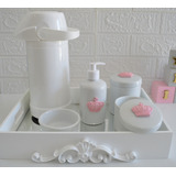 Kit Higiene Bebê K028 Rosa Porcelanas