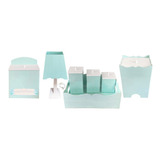 Kit Higiene Bebe Mdf Pintado Liso Com 7 Peças Promoção