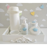 Kit Higiene Bebe Porcelana Bandeja Provençal