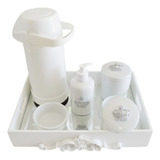 Kit Higiene Bebe Porcelana Bandeja Provençal