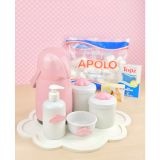 Kit Higiene Bebê Porcelana Completo Bandeja