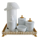 Kit Higiene Bebê Porcelana Pote Térmica K023 Provençal