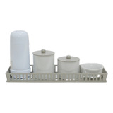 Kit Higiene Bebê Porcelana Quarto Moderno Térmica Bandeja