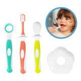 Kit Higiene Bucal Buba Escova Bebê Infantil 3 Peças Protetor